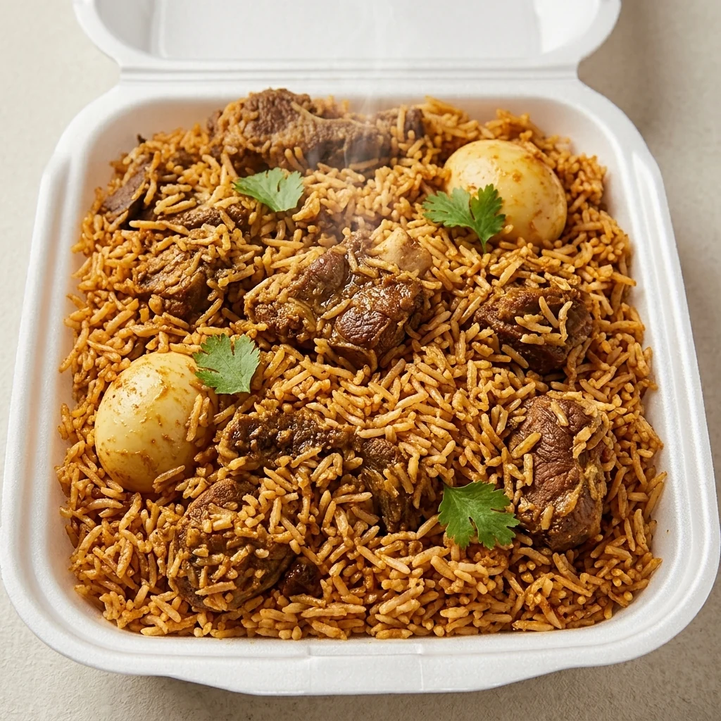 Ambur mutton biryani from Rani Chettinad on University Ave W near the University of Waterloo