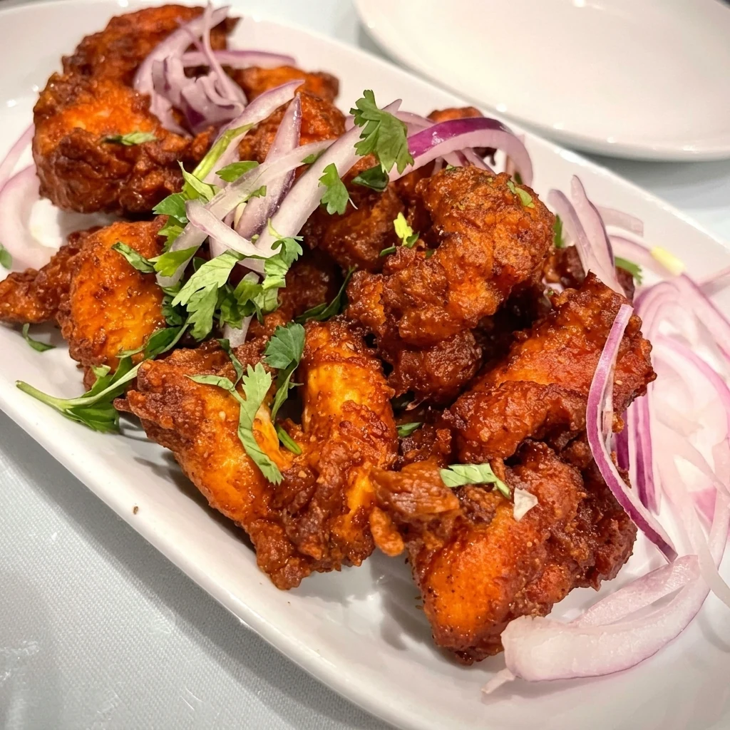 Chicken 65 starter at Raja Chettinad in Port Credit, Mississauga