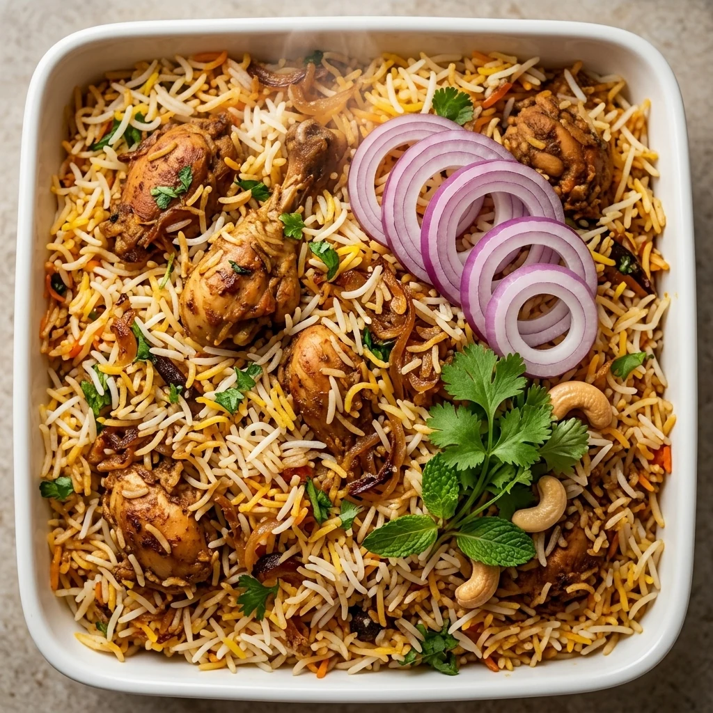 Hyderabadi Chicken Dum Biryani at Rani Chettinad in Waterloo