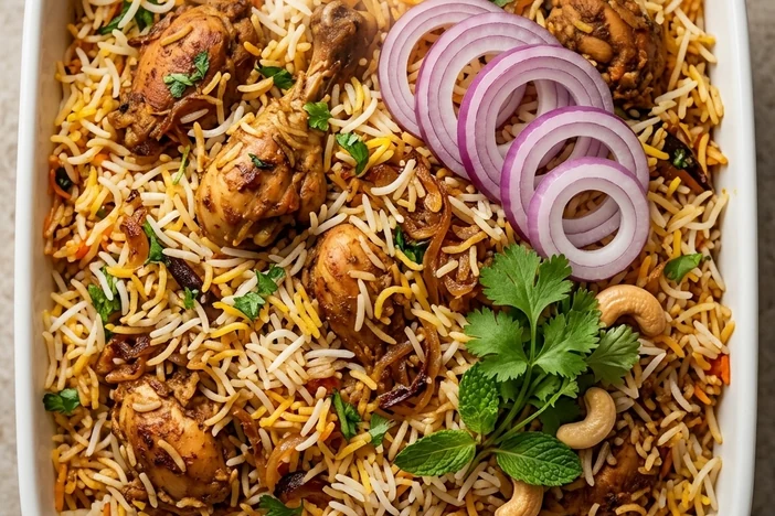Hyderabadi Chicken Dum Biryani delivery to Maple Hills from Rani Chettinad Waterloo